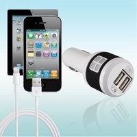 瑞谱 瑞谱 iPhone5/iPad mini 专业版2.1A双USB接口车载充电器 车载电源 苹果专用 手机/车充/F9
